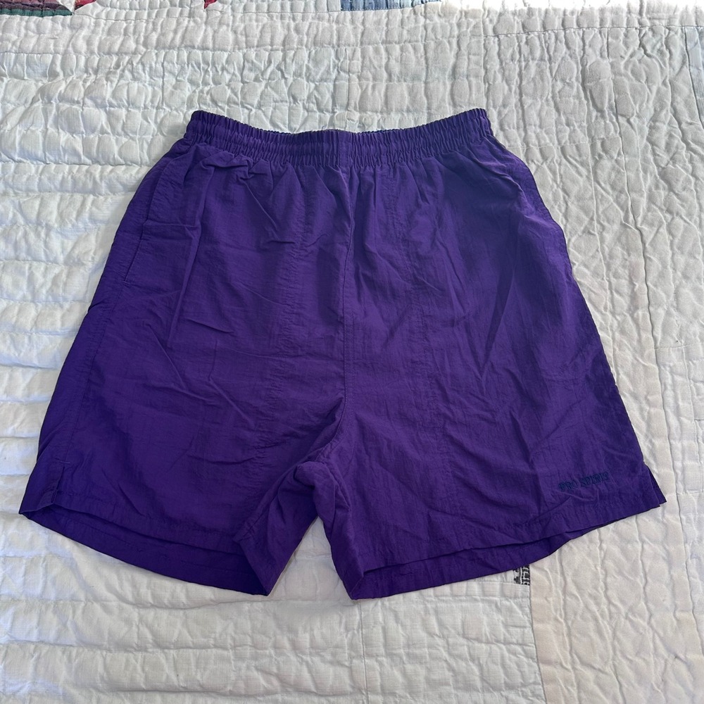 Pro Spirit Nylon Shorts Vintage Purple Running Gym Small